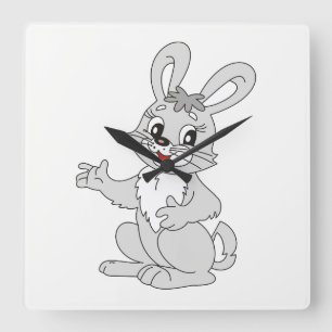 Bunny Square Wall Clock