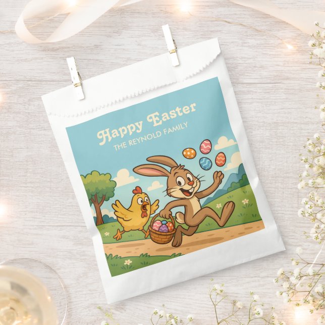 Bunny Steals Eggs from Hen | Easter Cartoon Funny Favour Bag (Clipped)