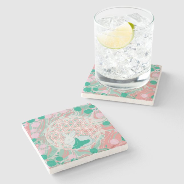 Bunny Stone Coaster (Side)