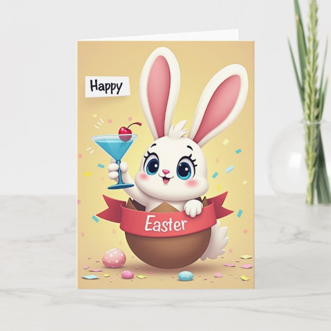 Bunny Stripes Celebration Card (Front)