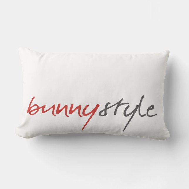 Bunny Style - Breathe Out Throw Pillow (Front)