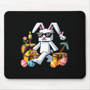 Bunny Sungles Rabbit Eggs Happy Easter Bruh Funny Mouse Pad
