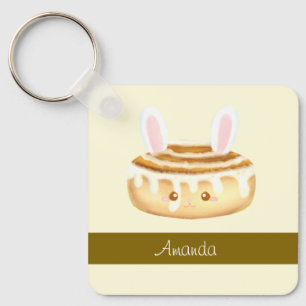 Bunny Sweet Dessert Cinnamon Bun Key Ring