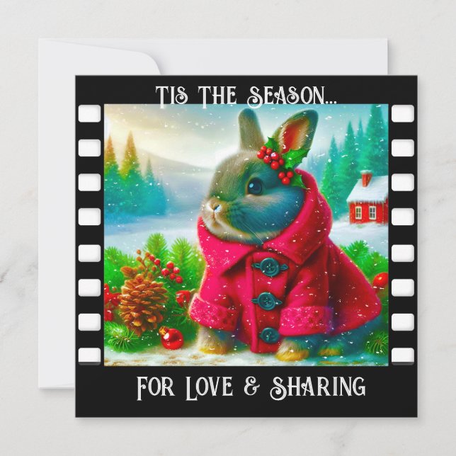 Bunny Sweet Snowy Christmas card (Front)