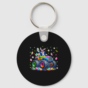 Bunny T-rex Easter Day Monster Truck Funny Dino Bo Key Ring