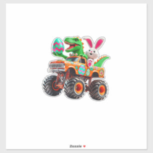 Bunny T-rex Easter Monster Truck Dino Funny Boys K