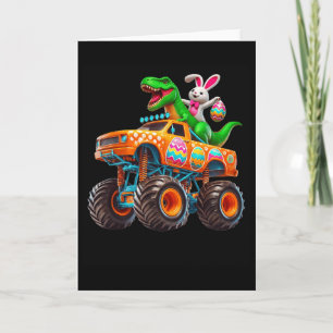 Bunny T-rex Easter Monster Truck Dino Funny Boys K Card