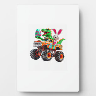 Bunny T-rex Easter Monster Truck Dino Funny Boys K Plaque