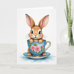 Bunny Teacup Art Card