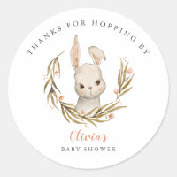 Bunny Thanks For Hopping By Baby Shower Favour