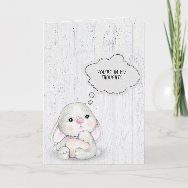 bunny thinking of you card (Front)