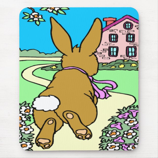 Bunny Trail Easter Mouse Pad (Front)