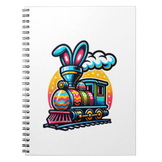 Bunny Train Railroad Easter Egg Kids Toddler Boys  Notebook