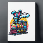 Bunny Train Railroad Easter Egg Kids Toddler Boys  Plaque<br><div class="desc">Bunny Train Railroad Easter Egg Kids Toddler Boys Easter T-Shirt</div>