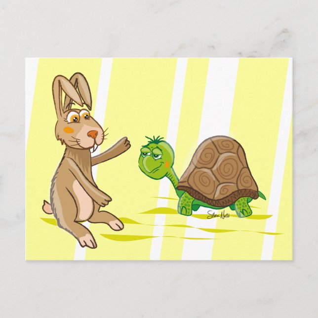 Bunny & Turtle - postcard (Front)