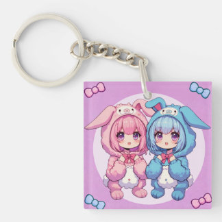 Bunny Twins Key Ring
