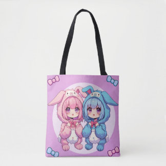 Bunny Twins Tote Bag