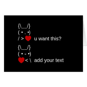 bunny u want this? / Customisable ASCII Text Art
