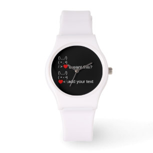 bunny u want this? / Customisable ASCII Text Art Watch