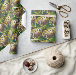 Bunny Under An Easter Egg Tree Wrapping Paper