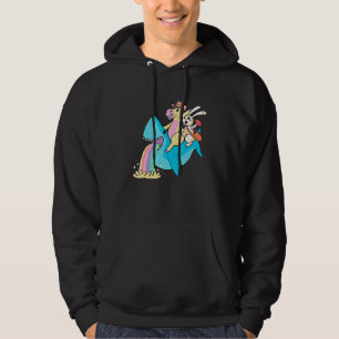 Bunny Unicorn Riding Shark Easter Day Cute Rabbit Hoodie