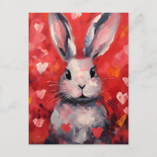 Bunny Valentines day Postcard