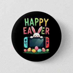 Bunny Video Gaming Gamer Easter Eggs 6 Cm Round Badge