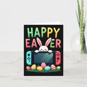 Bunny Video Gaming Gamer Easter Eggs Card