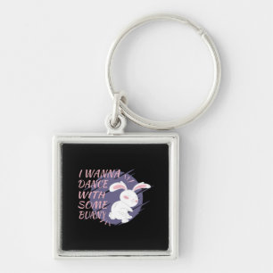 Bunny Wants To Dance With Dance Partner Key Ring