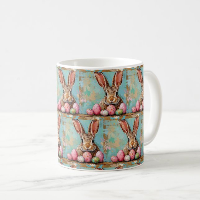Bunny Whisker Serenity: Mug Magic 🎀🐰 (Front Right)