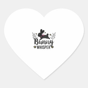 Bunny Whisperer Funny Rabbit Graphic Heart Sticker