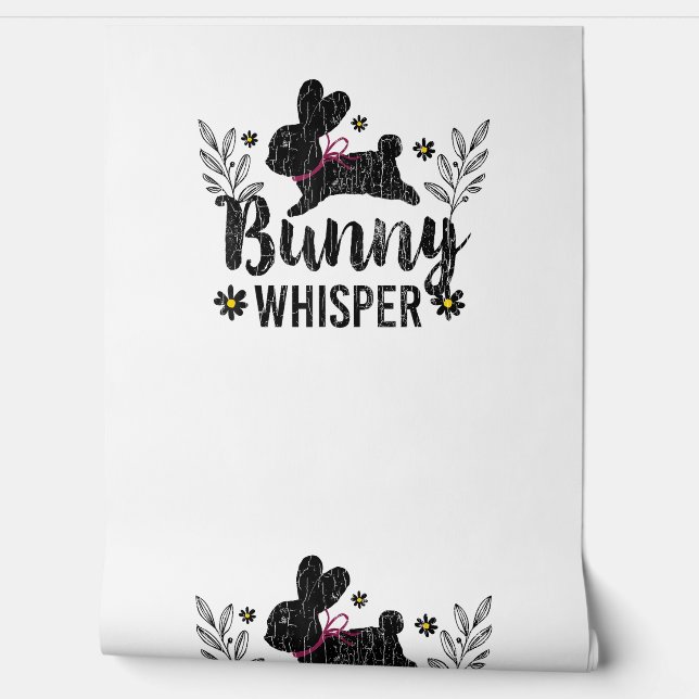 Bunny Whisperer Funny Rabbit Graphic  Wallpaper (Unrolling)