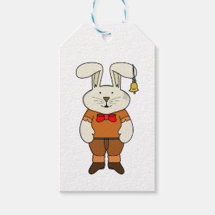 Bunny with a bell in his ear gift tags