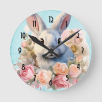 Bunny with a Garland of Roses Cute