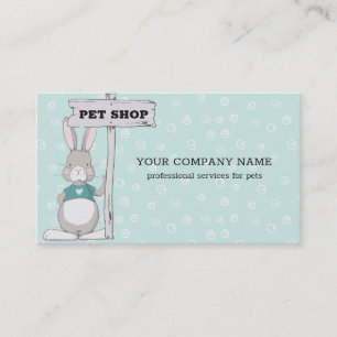 Bunny With a Sign Business Card