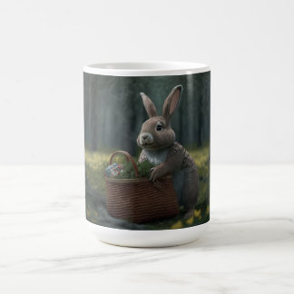 Bunny with Basket in the Woods Mug