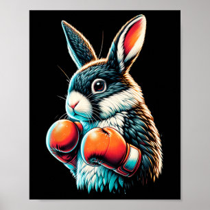 Bunny With Boxing Gloves  Poster