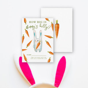 Bunny with carrot - how big is mummy's belly enclosure card