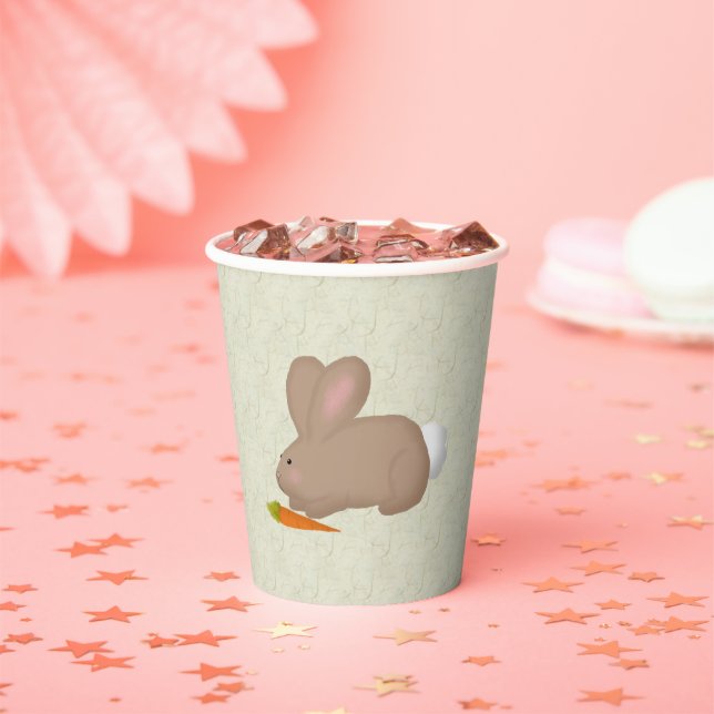 Bunny With Carrot  Paper Cups (Insitu)