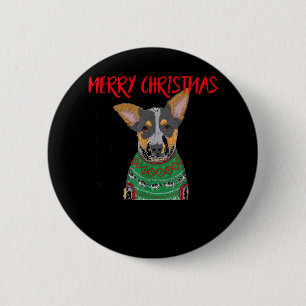 Bunny With Christmas Sweater Xmas Rabbit Christmas 6 Cm Round Badge
