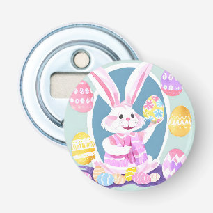 bunny with easter eggs bottle opener