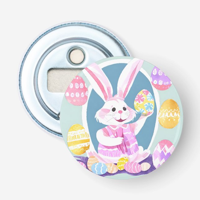 bunny with easter eggs bottle opener (Front)