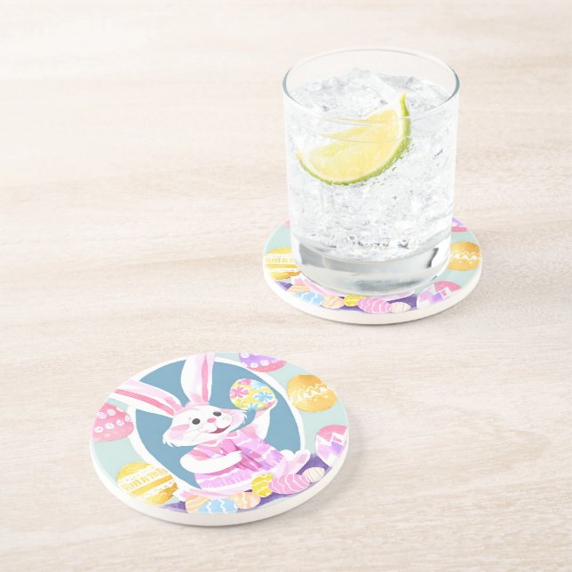 bunny with easter eggs coaster (Side)