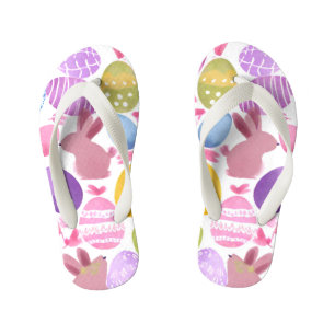 bunny with easter eggs kid's thongs