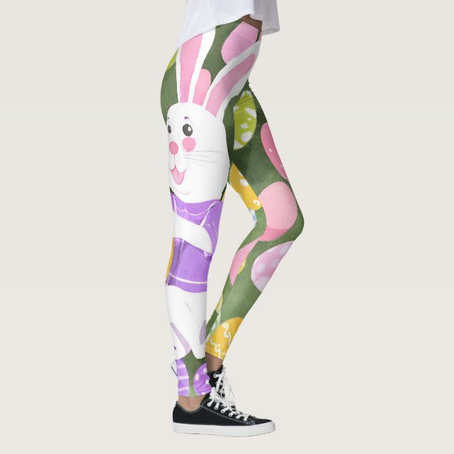 bunny with easter eggs leggings (Right)