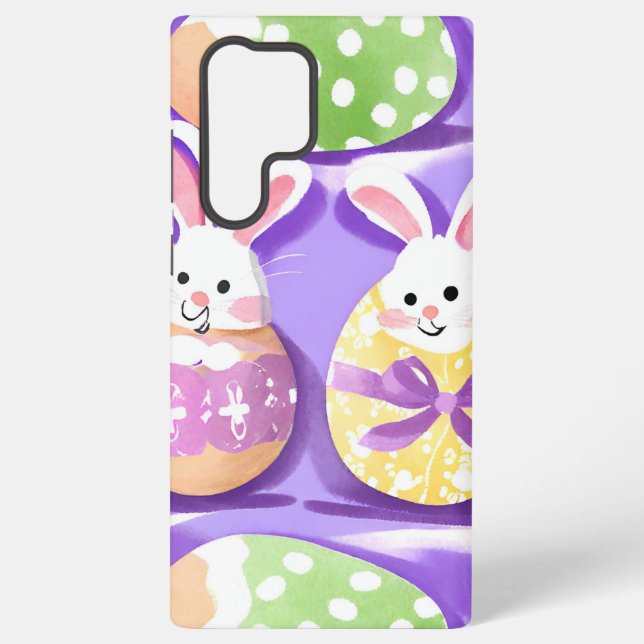 bunny with easter eggs samsung galaxy s22 ultra case (Back)