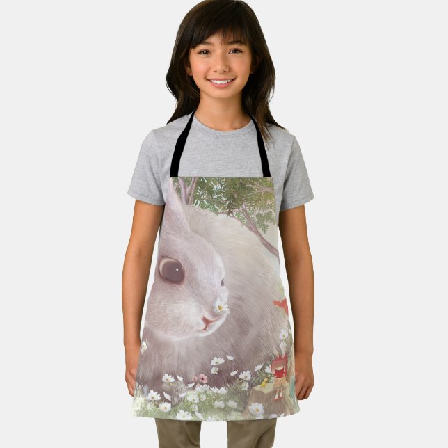 Bunny with Flowers Apron (Insitu)