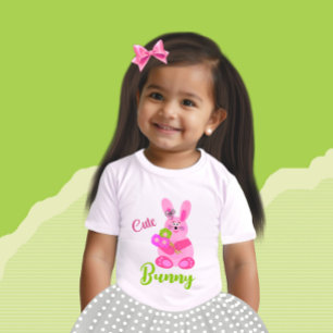 Bunny with flowers baby T-Shirt