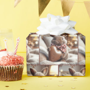 Bunny With I Love You Chocolate Heart Wrapping Paper