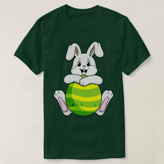 Bunny with long Ears and Egg T-Shirt (Design Front)